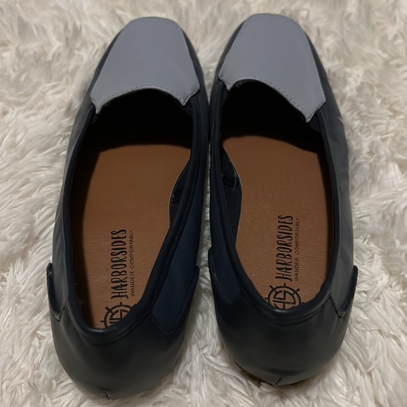 Harborsides blue slip on Libbie flats slides shoes - Picture 3 of 5